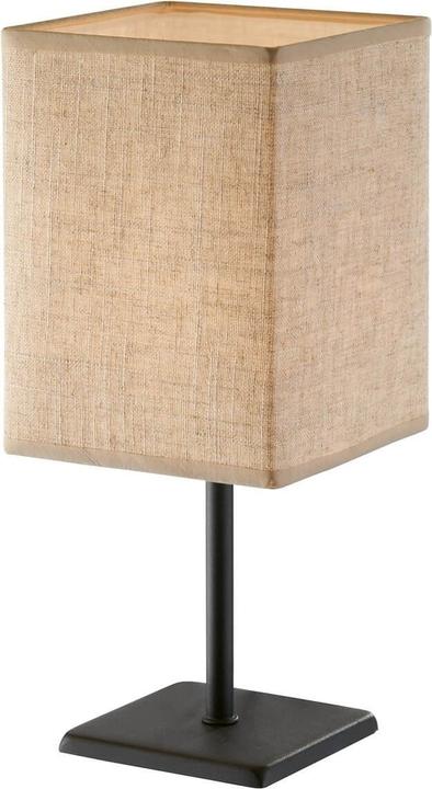 Produktbild FHL easy FHL Lela Tischleuchte Leinenschirm rechteckig Modern E14 schwarz-natur 850260 (E14)