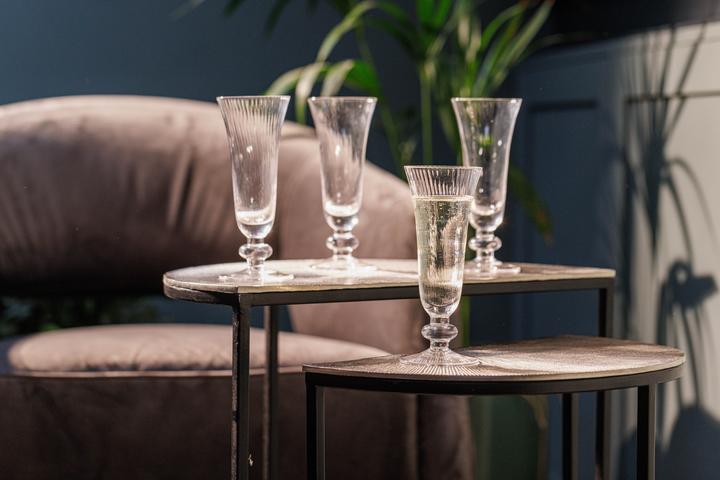 Actual product image Mikasa Salerno Crystal Champagne Flute Glasses, Set of 4, 170ml (0.17 l, 4 x)
