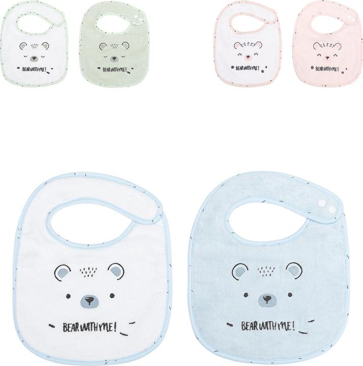 Kikkaboo Babylätzchen 2er Set Bär 23 x31