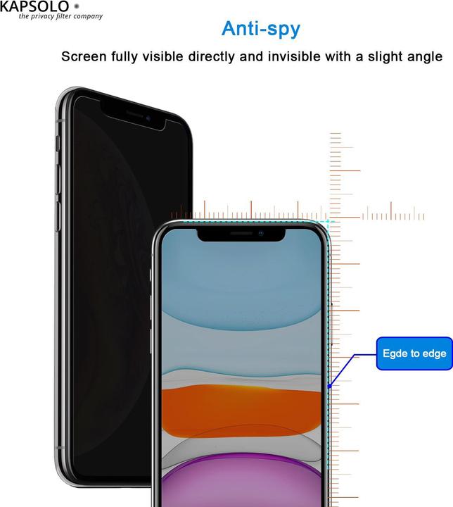 Produktbild Kapsolo Privacy Schutzglas (10 Stück, Apple iPhone 8 Plus)