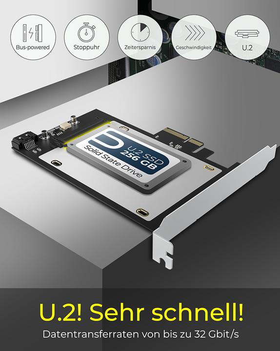 Produktbild Icy Box IcyBox PCIe Card IB-PCI2017-U2 U.2 NVMe, SATA SSD