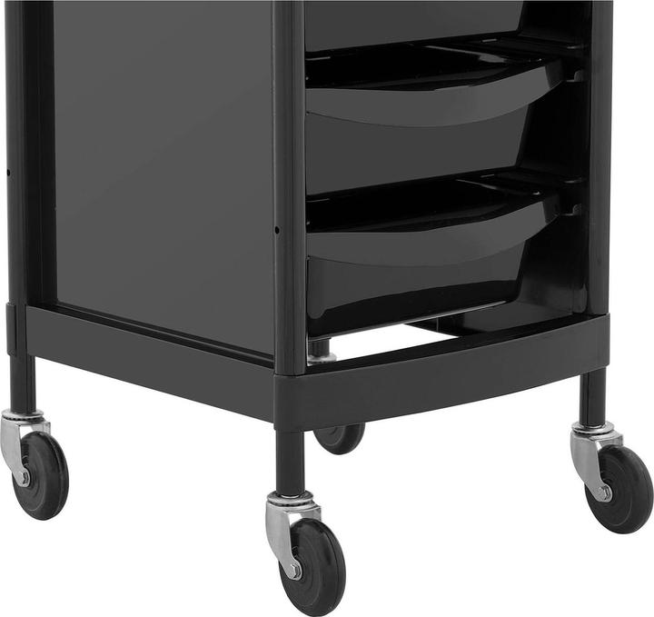 Produktbild Physa Rollbarer Friseurtrolley Friseurwagen Kosmetikwagen 6 Schubladen 10 kg schwarz
