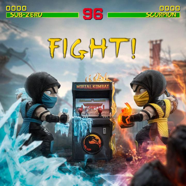 Produktbild Iron Studios Mortal Kombat Mini Co. PVC Figuren Scorpion vs. Subzero Arcade Set 15 cm