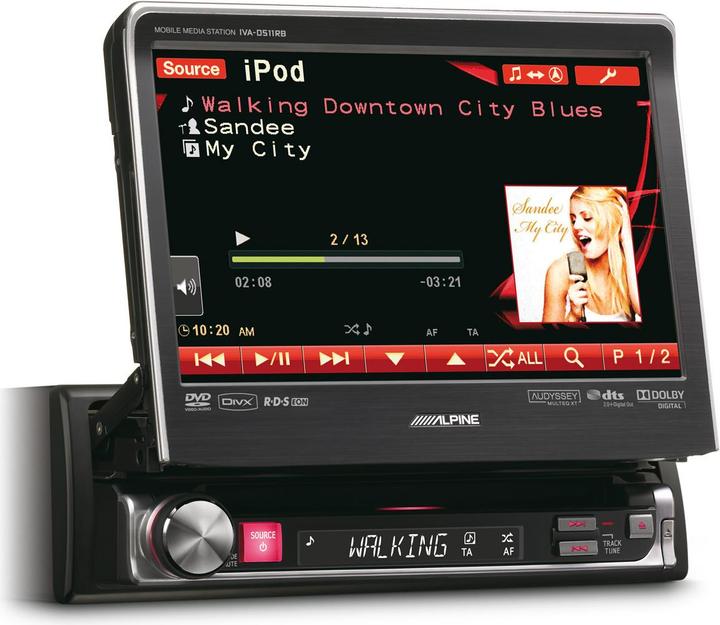 Actual product image Alpine IVA-D511RB (Red, Blue)