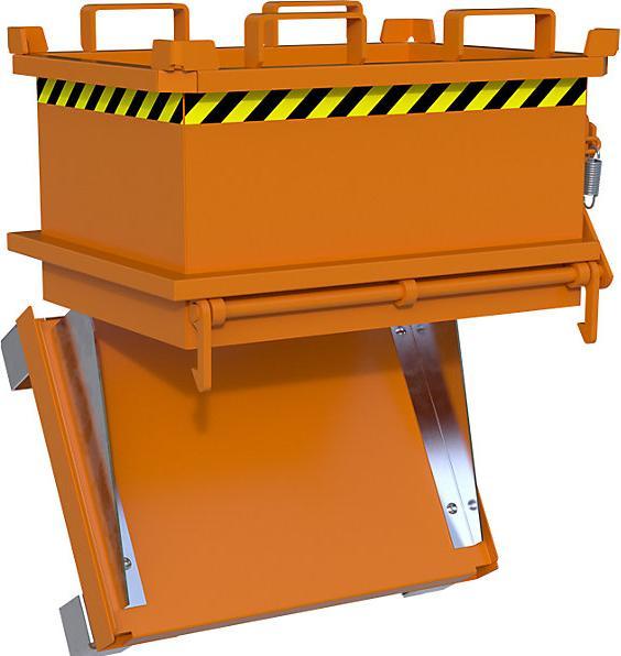 Produktbild eurokraft pro Klappbodenbehälter EUROKRAFT, Volumen 0,13 m³, gelborange RAL 2000