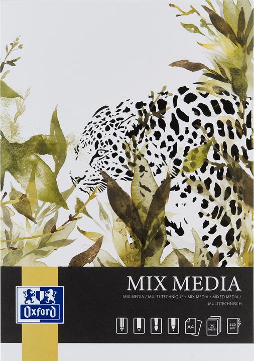 Image du produit Oxford Bloc Mixed Media (A4, Blanc, Couverture souple)