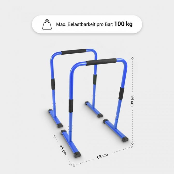 Produktbild Gorilla Sports Push Up Stand Dip Barren