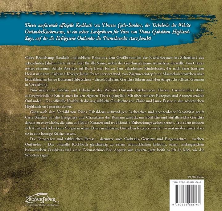 Produktbild Outlander - Das offizielle Kochbuch zur Highland-Saga (Deutsch, Theresa Carle-Sanders, 2017)