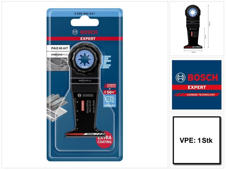 Actual product image Bosch Professional Zubehör Expert MetalMax PAIZ 45 AIT blade for multifunction tools, 45 mm