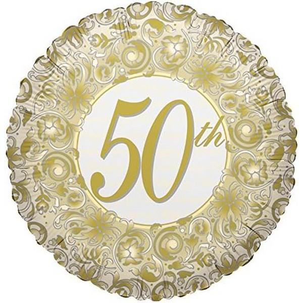 Actual product image Spot on Gifts 50th Anniversary Foil Balloon
