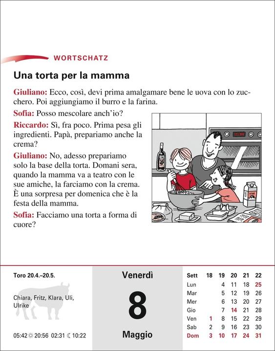 Produktbild Harenberg Italienisch Sprachkalender 2026 - Italienisch lernen leicht gemacht - Tagesabrei (Deutsch, Italienisch, Steffen Butz, Tiziana Stillo, 2025)
