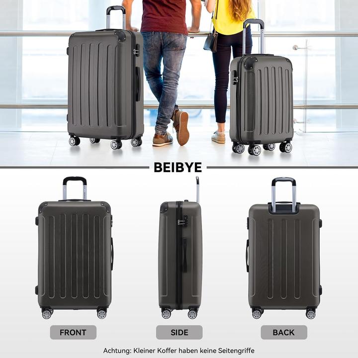 Actual product image Beibye Hartschalenkoffer mit Zahlenschloss (70 l, M (50 - 90l))