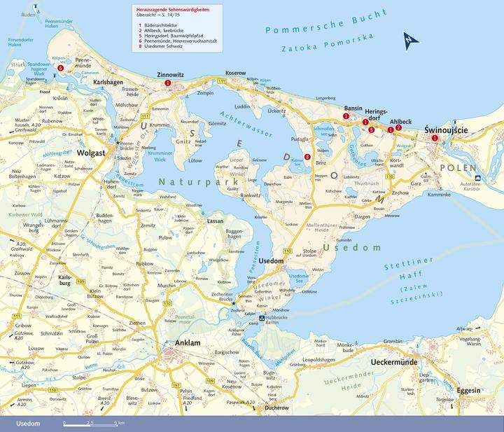 Produktbild Reiseführer Usedom und Wollin (Deutsch, Wolfgang Kling, Grazyna Kling, 2022)