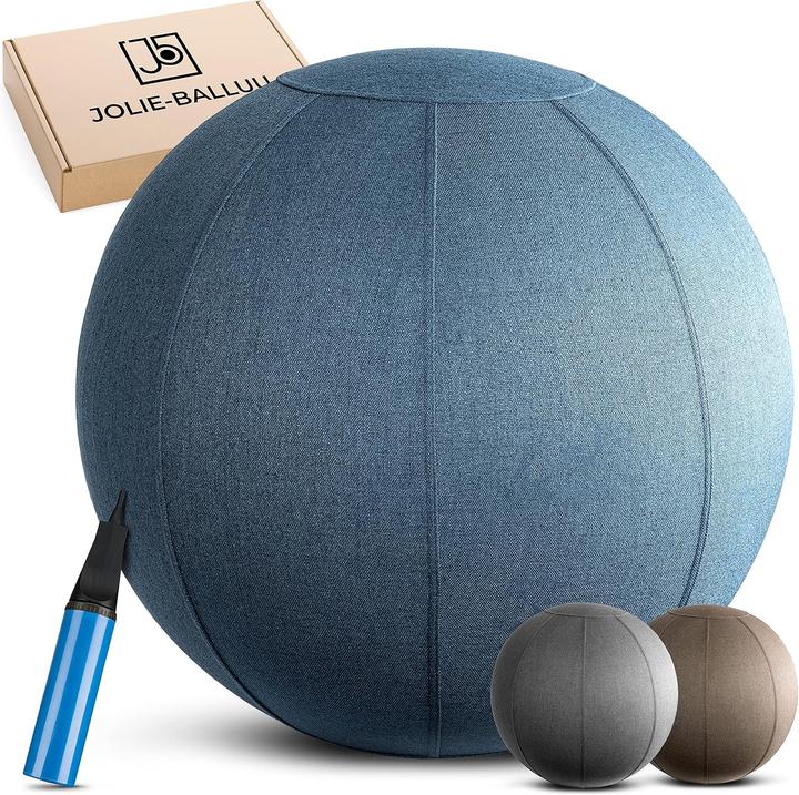 Produktbild Jolie-Balluu Ergonomischer Sitzball für Büro mit Stoffbezug (65 cm)