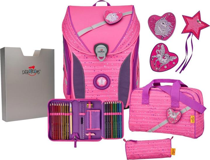 Image du produit Derdiedas ErgoFlex Max Set sac à dos scolaire Pretty Unicorn (22 l)