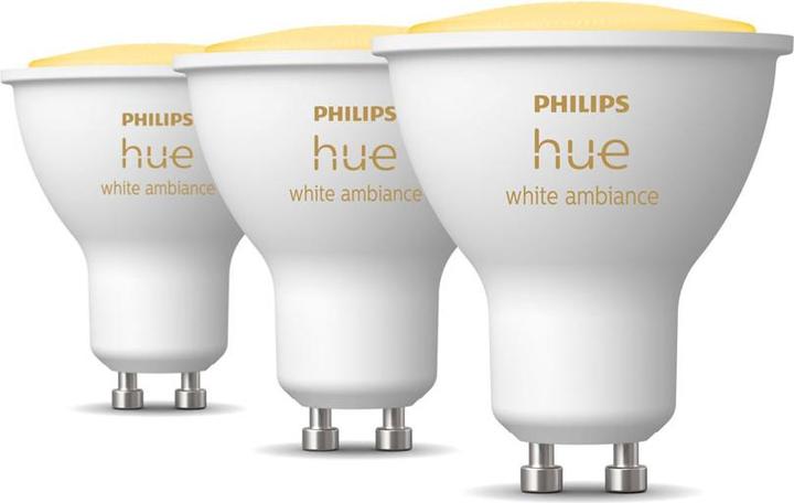 Productafbeelding Philips Hue White Ambiance (GU10, 4.20 W, 350 lm, 3 x, E)