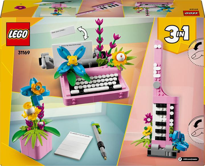 Actual product image LEGO Schreibmaschine mit Blumen (31169, LEGO Creator 3-in-1)