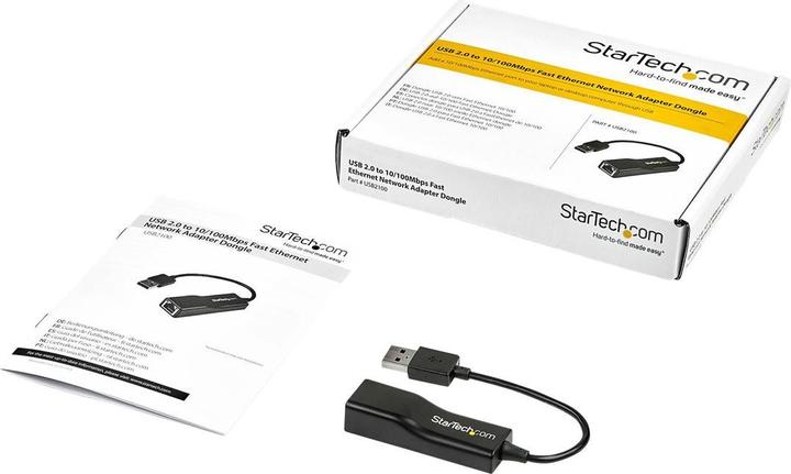 Image du produit StarTech USB 2.0 to 10/100 Fast Network Adapter (USB, RJ45 (1x))