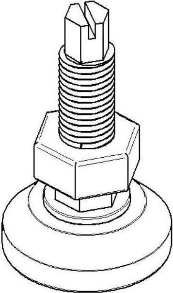 Actual product image Triton RAX-MS-X64-X1 - Adjustable levelling feet for floor-standing enclosures