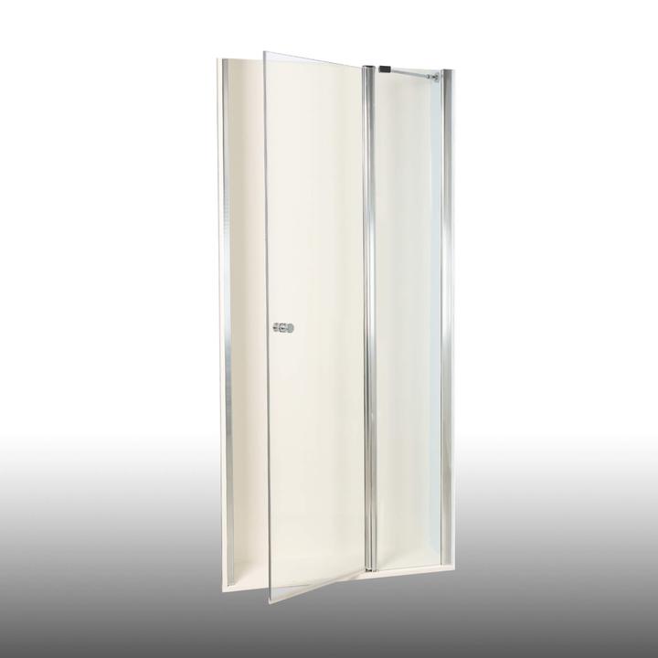 Actual product image Dusbad Shower cubicle/shower enclosure Vital 2 swing door on fixed part for alcove shower (75 cm, 75 cm)