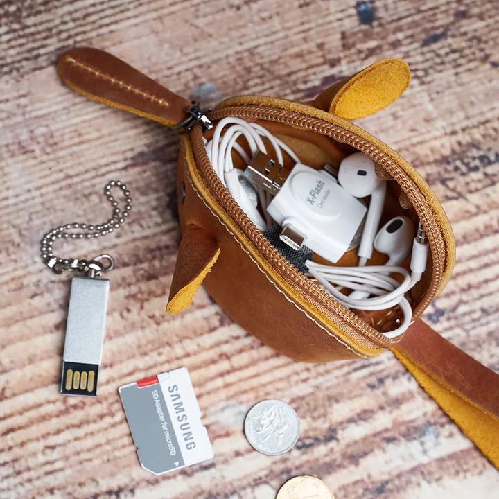 Immagine prodotto Only-Bags.Store Mini Portafoglio Vintage Mini Coin Portafoglio in vera pelle Piccolo Portafoglio Mouse Storage Bag