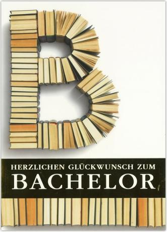 Produktbild ABC Karte zum Bachelor, weisse Doppelkarte (1 Stk.)