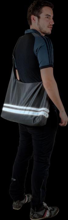 Actual product image SafetyMaker Shopping bag with reflective stripes black