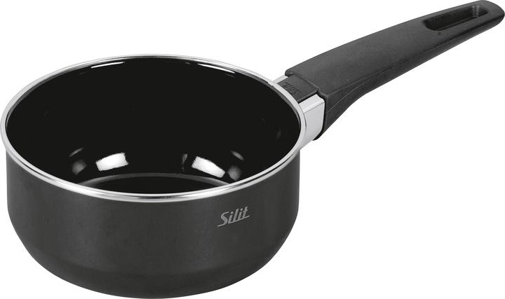 Produktbild Silit Stielkasserolle Topf 16cm Stieltopf 1,3l Modesto Line Silargan (16 cm, Kochtopf, Edelstahl)