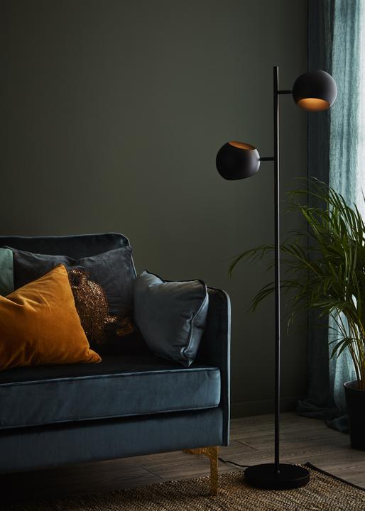 Image du produit Markslöjd Lampadaire Edgar, 2 x E14, max. 40W, noir (0 lm, E14)