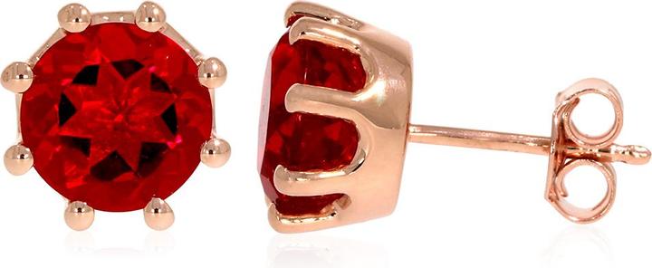 Immagine prodotto Xen Orecchini con quarzo rosso HT di circa 3,78 ct. placcato oro rosa (Argento 925)