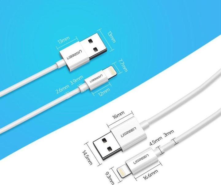 Actual product image Ugreen Lightning to USB-A 2.0 Cable (1 m, USB 2.0)