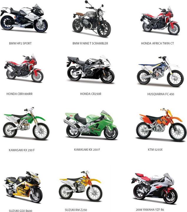 Image du produit Maisto Motos 1/18 en assortiment