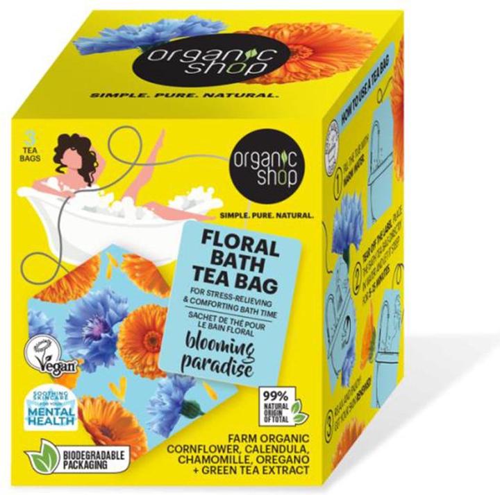 Produktbild Organic Shop Blooming Paradise Floral Bath Tea Bags - 280 Units (Körperlotion)