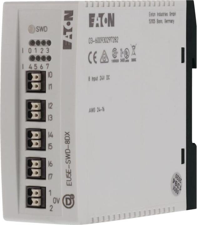 Image du produit Eaton Module d'entrée numérique 8 24V SmartWire-DT EU5E-SWD-8DX 116381 Module d'entrée