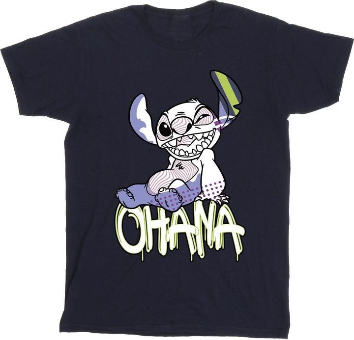 Disney Lilo And Stitch Ohana Graffiti TShirt Mädchen