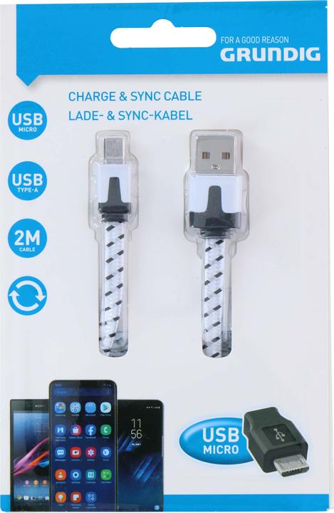 Actual product image Grundig USB A – Micro USB (2 m, USB 2.0)