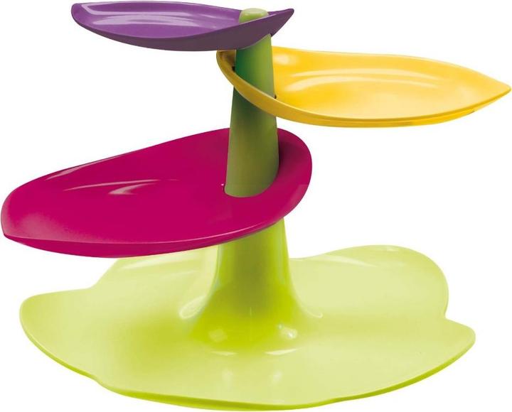Grün, Violett, Gelb, Himbeer