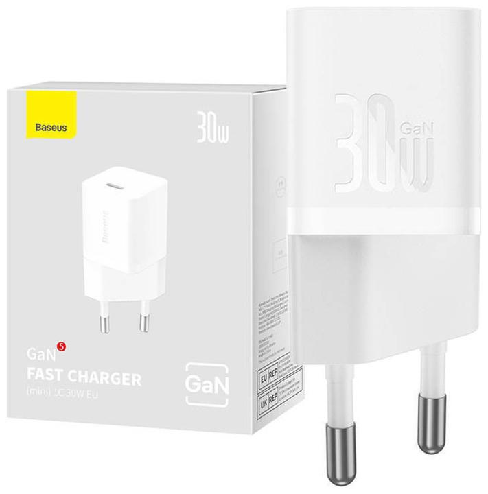 Immagine prodotto Baseus Mini caricatore da parete GaN5 30W (bianco) (30 W)