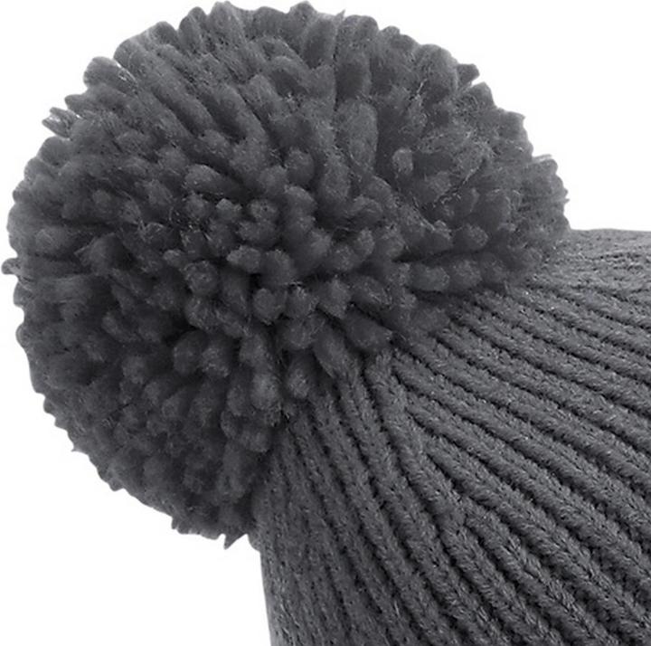 Actual product image Beechfield Engineered rib knit bobble hat (One size)
