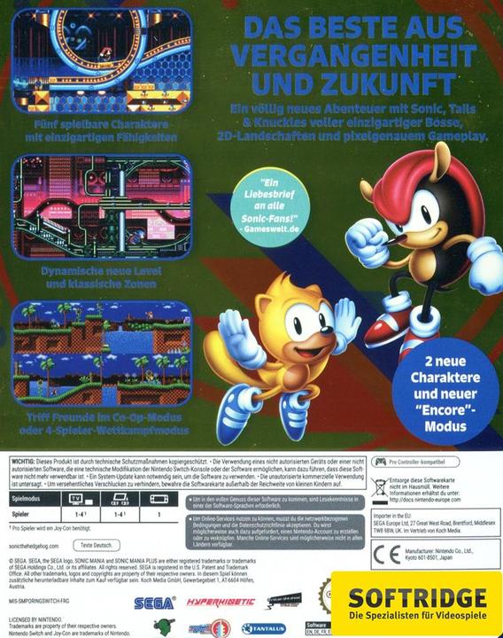 Produktbild Sega Sonic Mania Plus (Switch, EN)