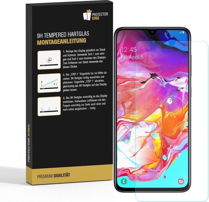 Produktbild Protectorking 1x echtes Tempered 9H Panzerhartglas 3D KLAR (1 Stück, Samsung Galaxy A30)