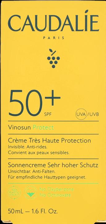 Actual product image Caudalie Vinosun Haute Protecting Sun (Suntan cream, SPF 50, 50 ml, 72 g)