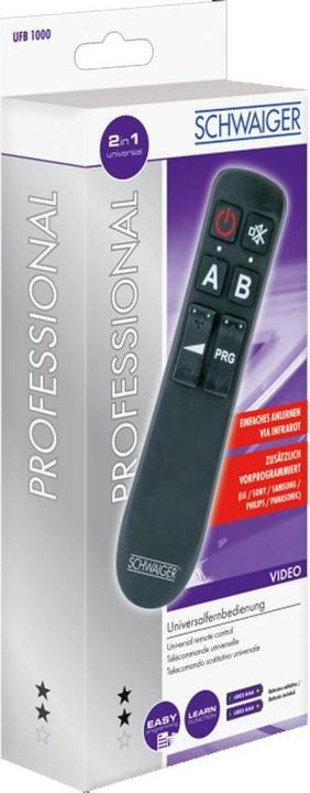 Produktbild Schwaiger 8 Tasten, 2x AAA (Universal Fernbedienung, Infrarot)