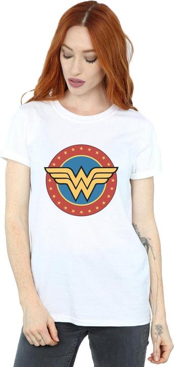 Image du produit Wonder Woman T-shirt boyfriend en coton avec logo pour femmes/femmes (M)
