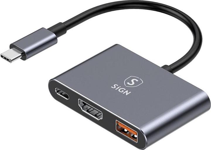 Immagine prodotto SIGN Hub USB-C a USB-A 3.0 / USB-C PD 100W / HDMI 4K@30Hz (USB-C)