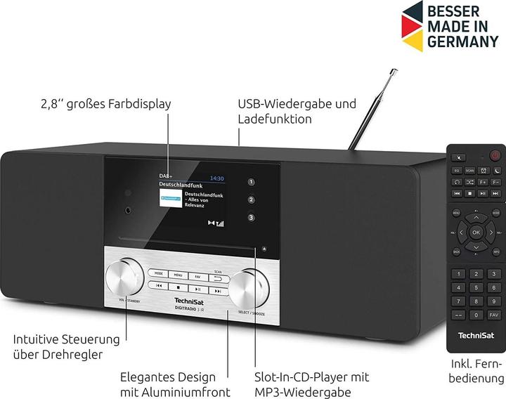 Produktbild TechniSat DigitRadio 3 IR (Internetradio, DAB+, FM, Bluetooth, WLAN)