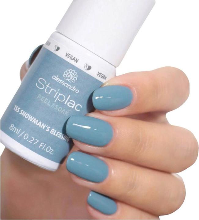 Immagine prodotto Alessandro Striplac Peel or Soak - Snowman's Blessing (Blu, Petrol, Grigio, Smalto pelabile)