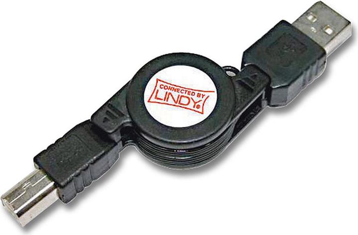 Produktbild Lindy Verlängerungskabel aufrollbar (0.80 m, USB 2.0)