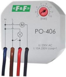 Produktbild F&R Zeitrelais mit verzögertem Abfall 230V 10A - PO-406