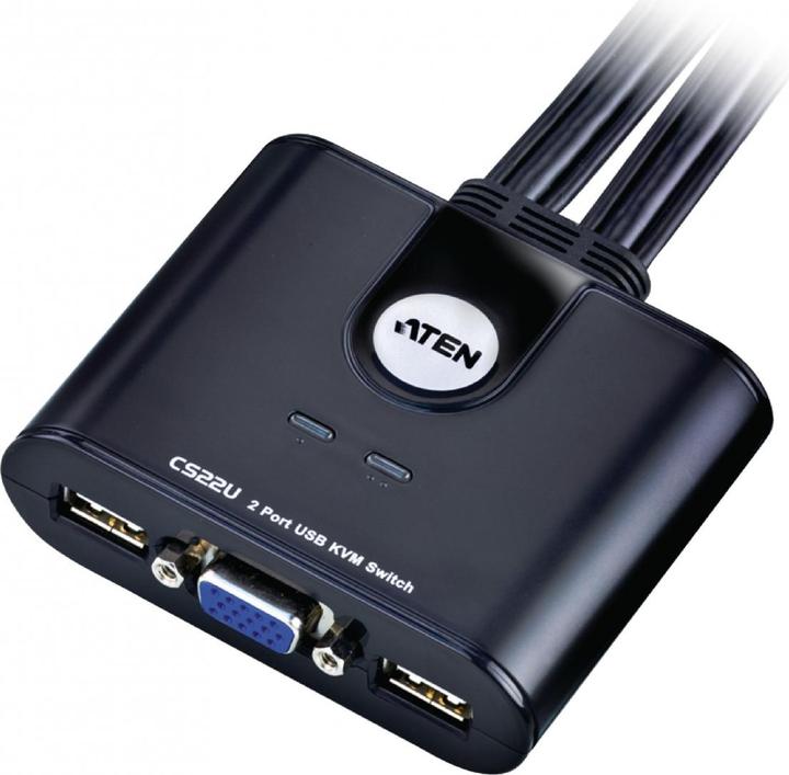 Immagine prodotto Aten CS22U, Switch KVM a 2 porte, USB, VGA